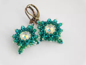 Náušnice Damarys - Smaragdový šepot elegance