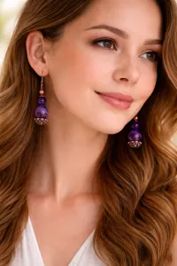 Náušnice Fialový klid mezi světy