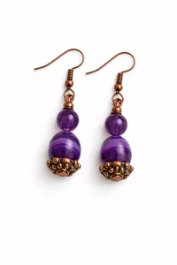 Náušnice Fialový klid mezi světy