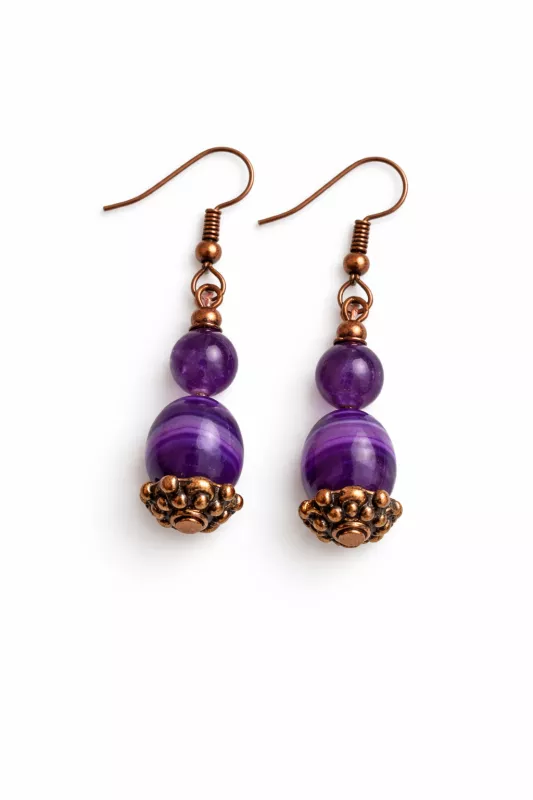 Náušnice Fialový klid mezi světy