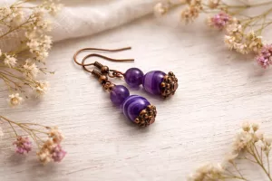 Náušnice Fialový klid mezi světy