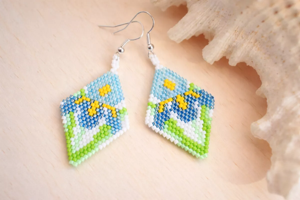 Náušnice Květ modrého soumraku