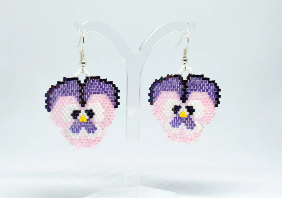 Náušnice Maceškové pohlazení