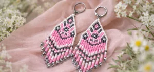 Náušnice Růžová symfonie