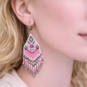 Náušnice Růžová symfonie