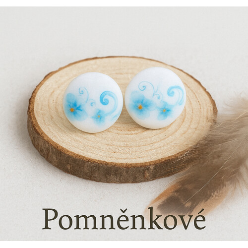 Náušnice - Pomněnkové