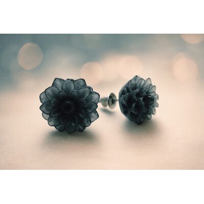 Náušnice - Chryzantéma stínů